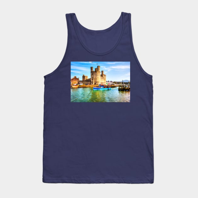 Caernarfon Castle Boat Trip Tank Top by tommysphotos